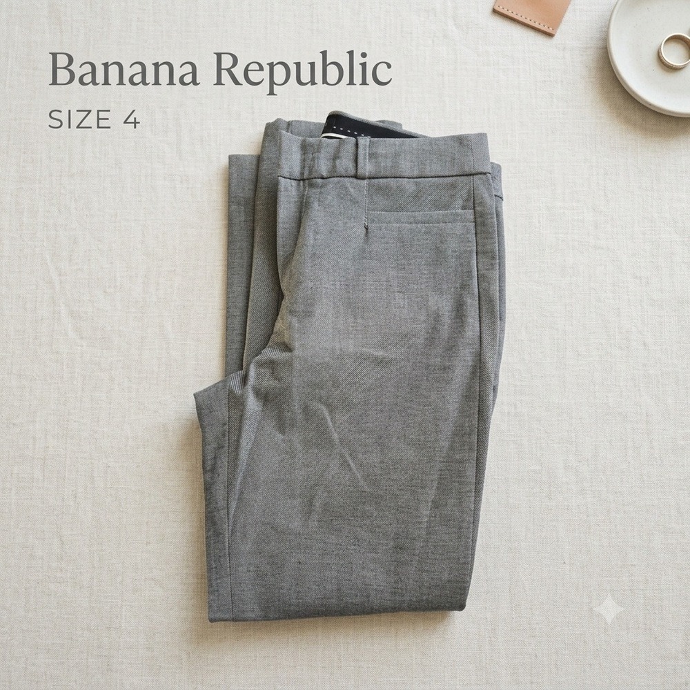 Banana Republic Sloan Trousers Womens Grey Slim Fit Ankle Pants Size 4